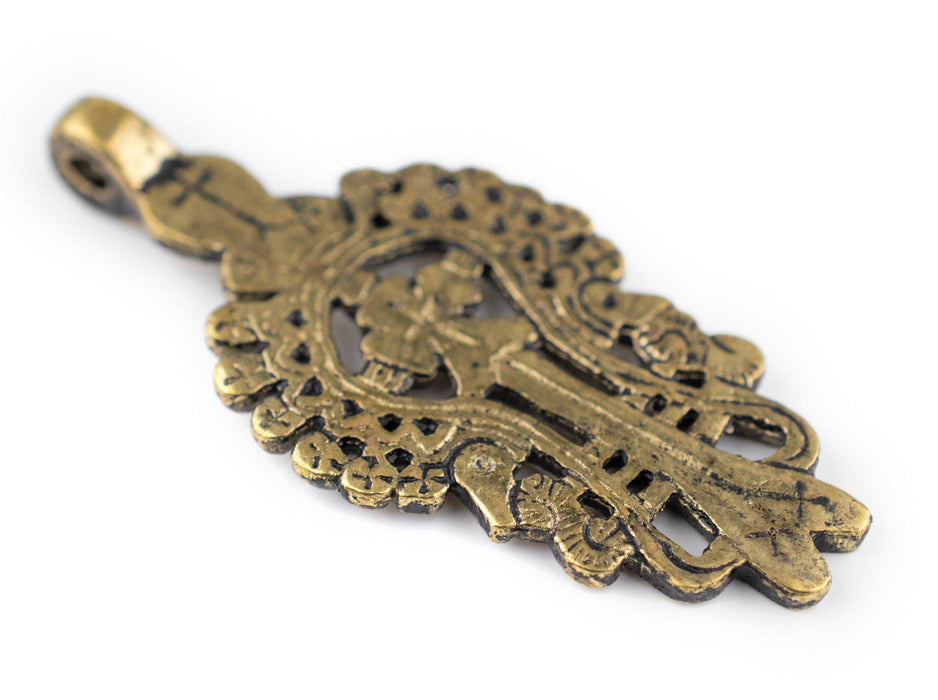 Brass Ethiopian Coptic Cross Jewelry Pendant African Cross Gold Charm Pendants Religious Jewelry Making Supplies