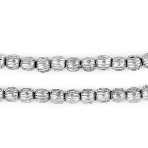 Silver Melon Beads (6mm) - The Bead Chest