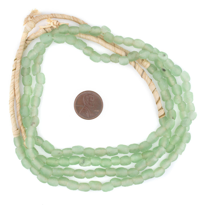 Light Green Recycled Glass Beads (7mm) - The Bead Chest