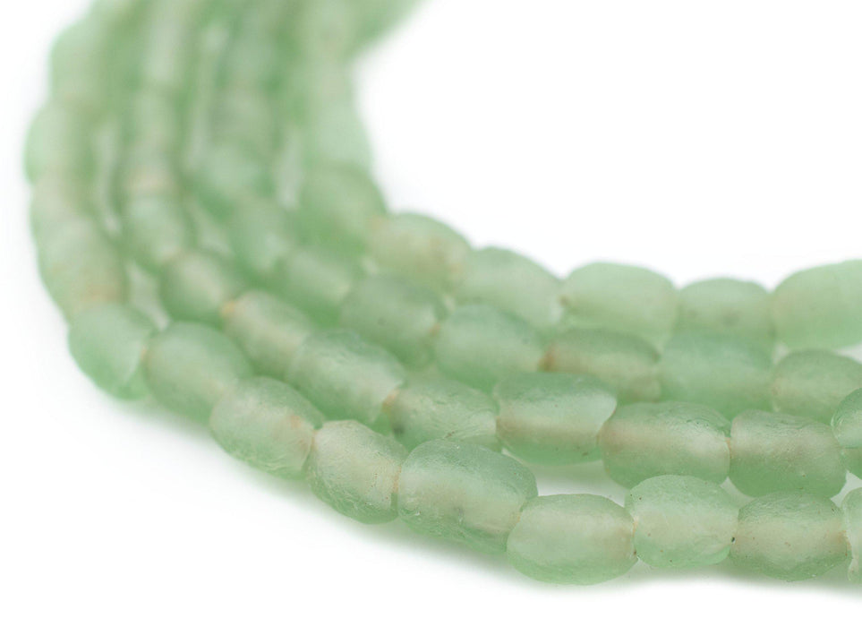 Light Green Recycled Glass Beads (7mm) - The Bead Chest