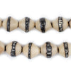Carved Bicone Natural Seed Beads (14mm)