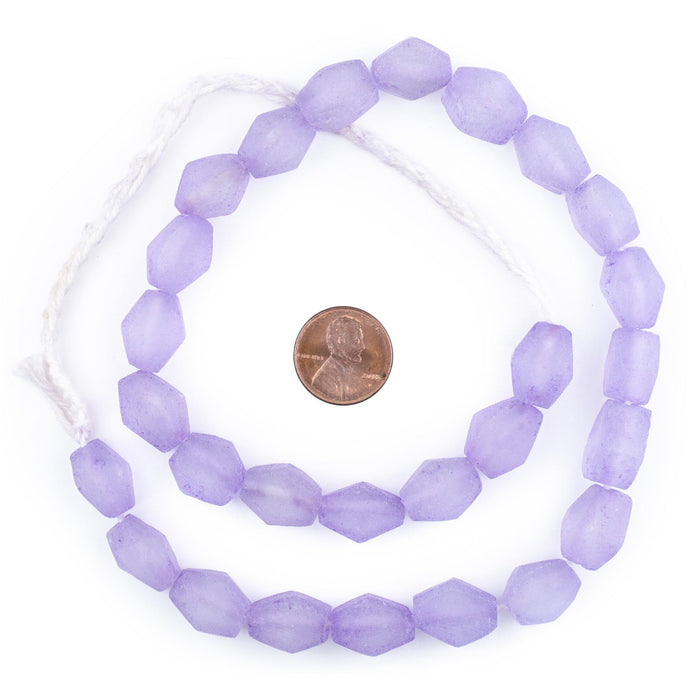 Candied Purple Hexagon Java Recycled Glass Beads - The Bead Chest