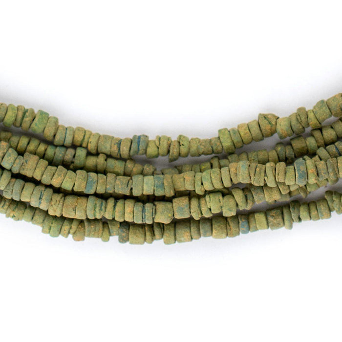 Green Pharaonic Pottery Beads - The Bead Chest