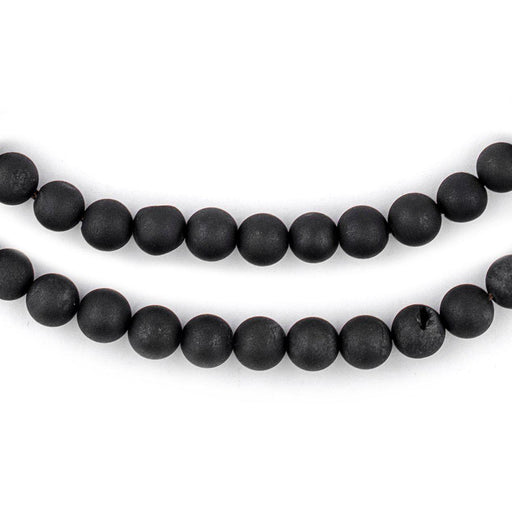 Black Round Druzy Agate Beads (6mm) - The Bead Chest