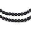 Black Round Druzy Agate Beads (6mm)