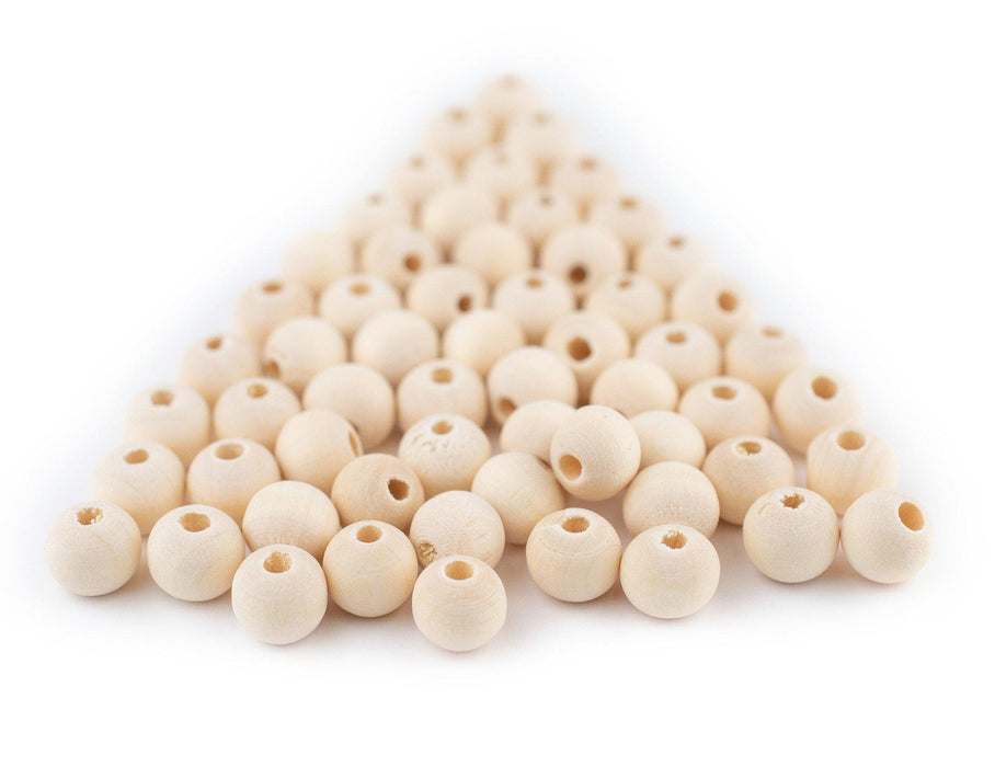 Unfinished Natural Wood Beads (16mm, Set of 40) - The Bead Chest