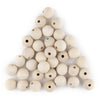 Unfinished Natural Wood Beads (20mm, Set of 30)