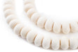 White Abacus Natural Wood Beads (8x12mm) - The Bead Chest