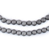 Silver Round Druzy Agate Beads (6mm)