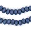 Cobalt Blue Abacus Natural Wood Beads (8x12mm)