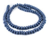 Cobalt Blue Abacus Natural Wood Beads (8x12mm) - The Bead Chest