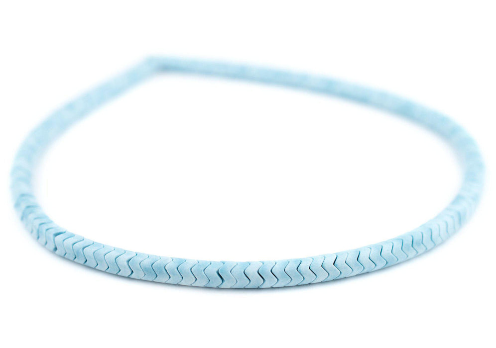 Blue Agate Interlocking Snake Beads (6mm) - The Bead Chest