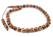 Brown Round Wooden Arabian Prayer Beads (10mm) - The Bead Chest