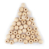 Unfinished Natural Wood Beads (12mm, Set of 50)