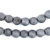 Silver Round Druzy Agate Beads (10mm)