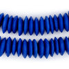 Blue Ashanti Glass Saucer Beads (18mm)