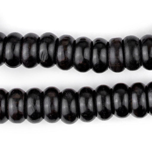 Rondelle Black Ebony Arabian Prayer Beads (14mm) - The Bead Chest