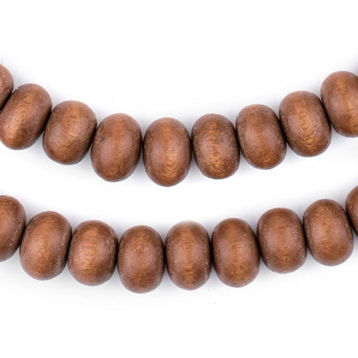 Light Brown Abacus Natural Wood Beads (8x12mm) - The Bead Chest