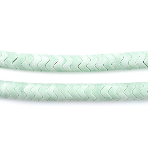 Pistachio Green Agate Interlocking Snake Beads (6mm) - The Bead Chest