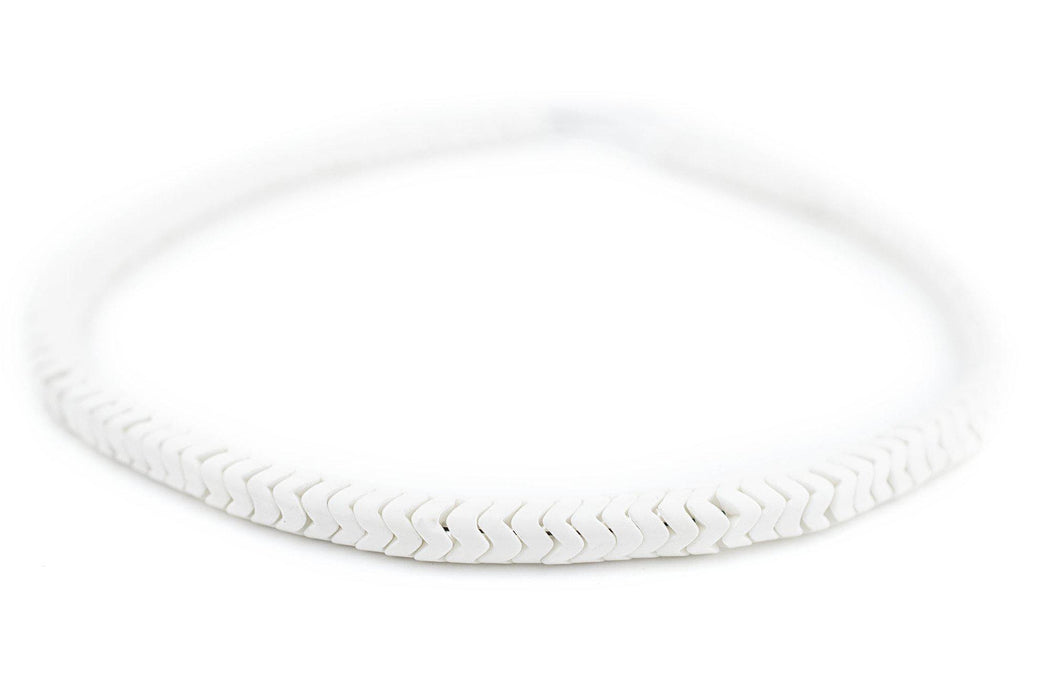 White Agate Interlocking Snake Beads (8mm) - The Bead Chest