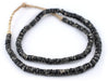Sliced Black Antique Venetian Trade Beads - The Bead Chest