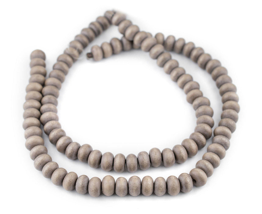 Brown Abacus Natural Wood Beads (8x12mm) - The Bead Chest