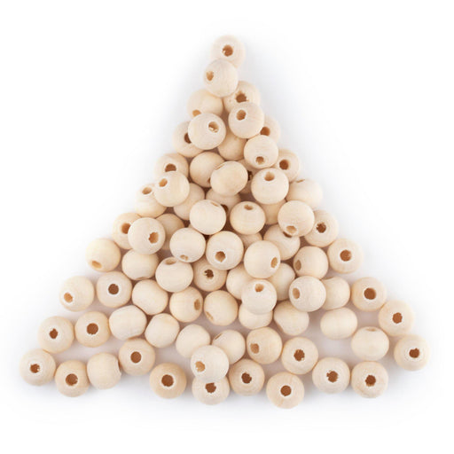 Unfinished Natural Wood Beads (6mm, Set of 100) - The Bead Chest