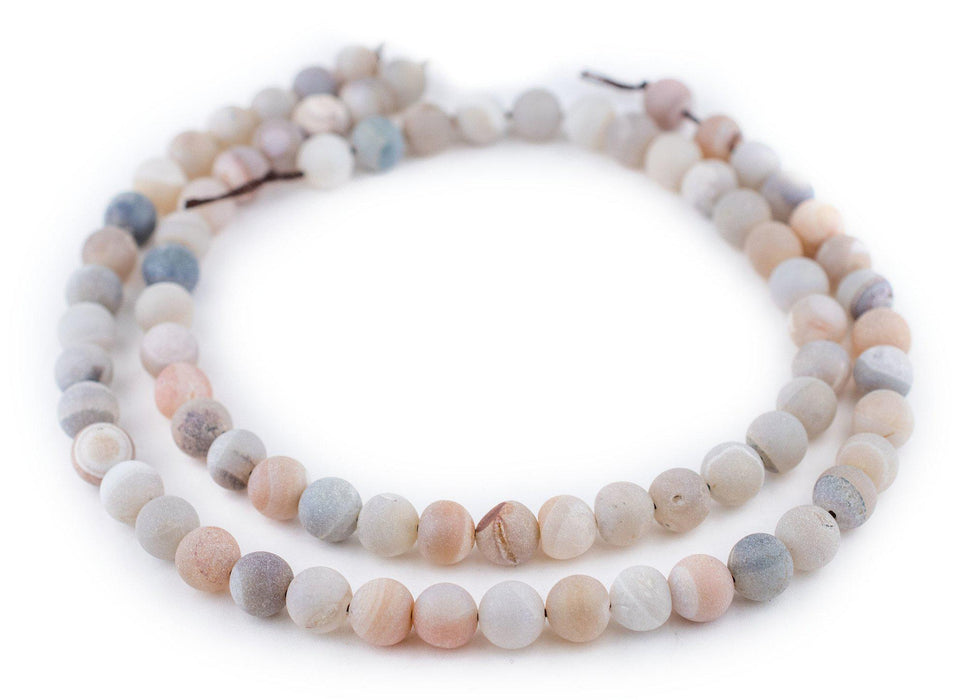 Pearl Round Druzy Agate Beads (10mm) - The Bead Chest