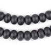 Dark Grey Abacus Natural Wood Beads (8x12mm)