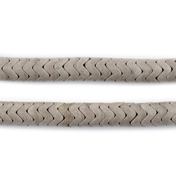 Grey Agate Interlocking Snake Beads (8mm) - The Bead Chest