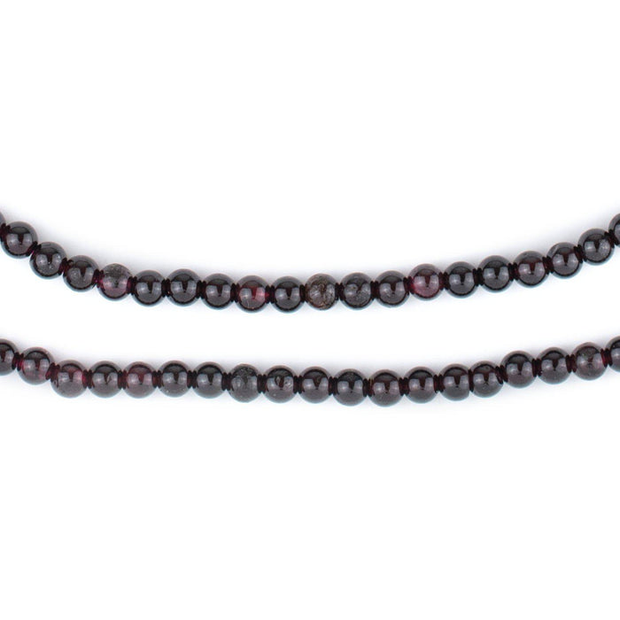Round Garnet Beads (4mm) - The Bead Chest