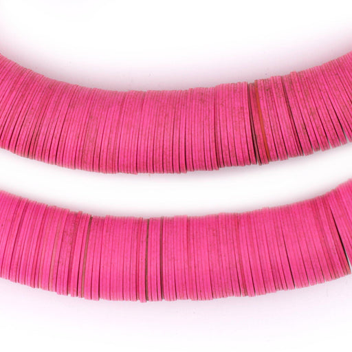 Pink Vintage Vinyl Phono Record Beads (13-15mm) - The Bead Chest