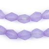 Candied Purple Hexagon Java Recycled Glass Beads