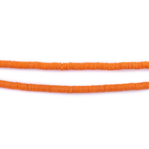 Orange Phono Record Vinyl Beads (3mm) - The Bead Chest