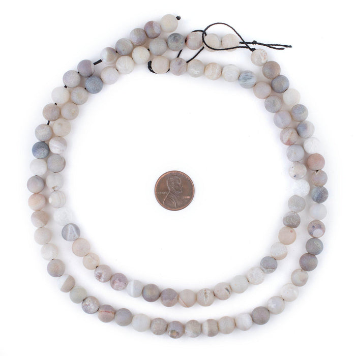 Pearl Round Druzy Agate Beads (8mm) - The Bead Chest