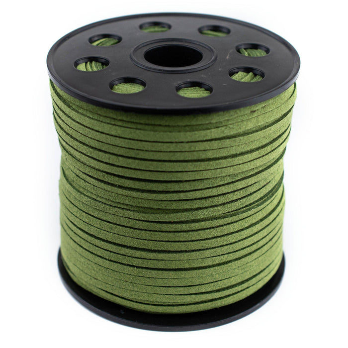 3mm Flat Lime Green Faux Suede Cord (300ft) - The Bead Chest