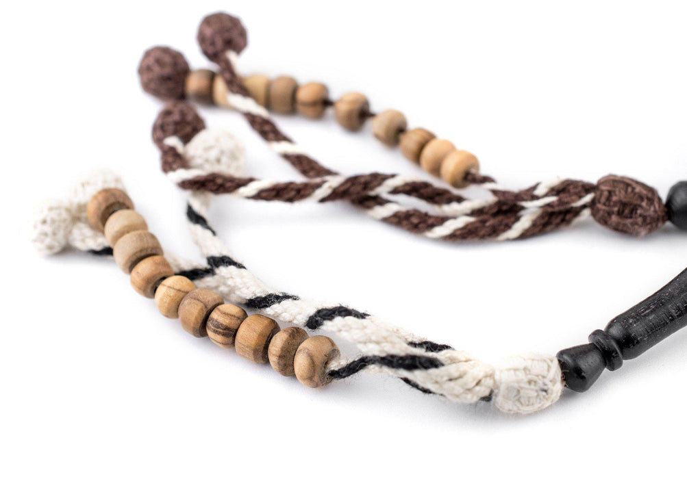 Rondelle Olive Wood Arabian Prayer Beads (12mm) - The Bead Chest