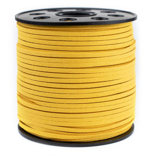 3mm Flat Yellow Faux Suede Cord (300ft) - The Bead Chest