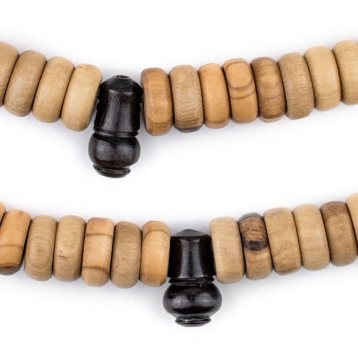 Rondelle Olive Wood Arabian Prayer Beads (12mm) - The Bead Chest