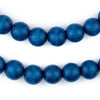Azul Blue Round Natural Wood Beads (12mm)