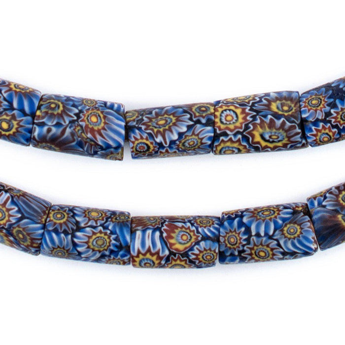 Imperial Blue Antique Matching Venetian Millefiori Trade Beads - The Bead Chest