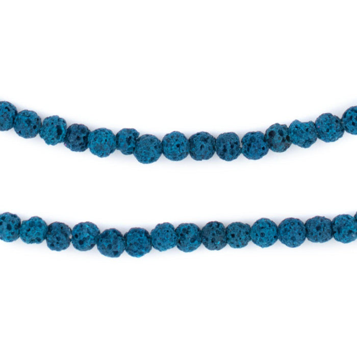 Turquoise Blue Volcanic Lava Beads (4mm) - The Bead Chest