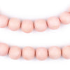 Pink Round Natural Wood Beads (12mm)