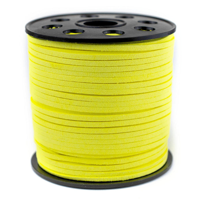 3mm Flat Sherbet Yellow Faux Suede Cord (300ft) - The Bead Chest