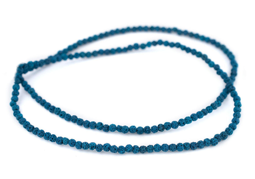 Turquoise Blue Volcanic Lava Beads (4mm) - The Bead Chest