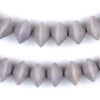 Light Grey Bicone Natural Wood Beads (10x15mm)