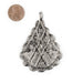 Silver Baule Pyramid Pendant (67x48mm) - The Bead Chest