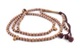 Red Stripe Inlaid Olive Wood Arabian Prayer Beads (6mm) - The Bead Chest