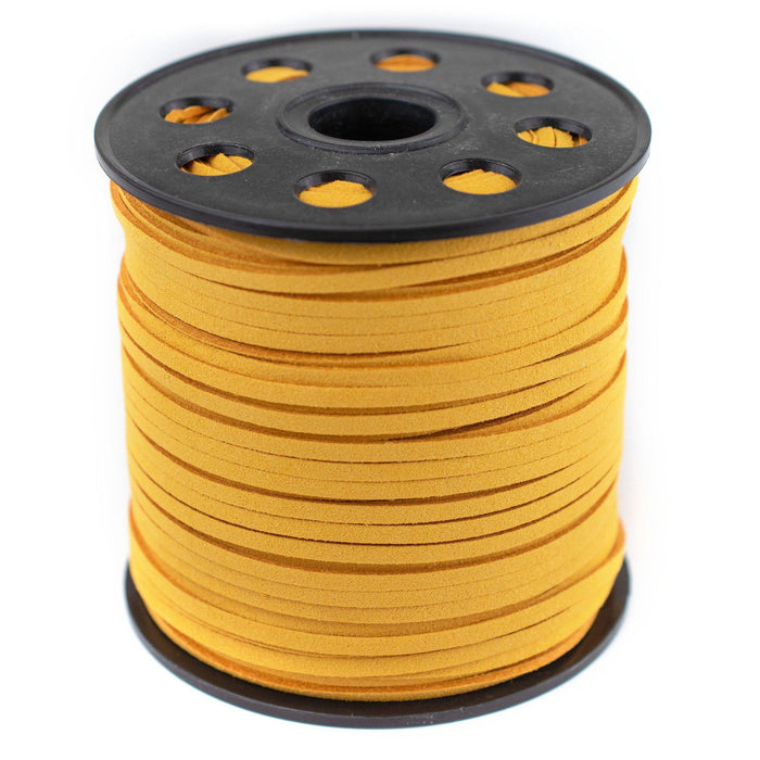 3mm Flat Gold Faux Suede Cord (300ft) - The Bead Chest