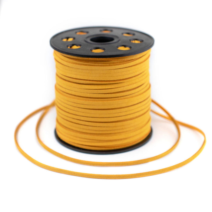 3mm Flat Gold Faux Suede Cord (300ft) - The Bead Chest